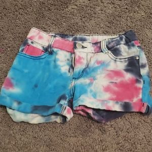 total girl tie dye jean shorts size 8